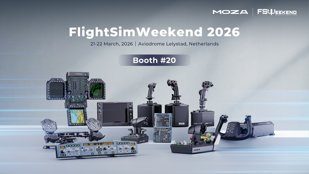 Command the Skies: MOZA Expands Its Flight Simulation Ecosystem at FlightSimWeekend 2026