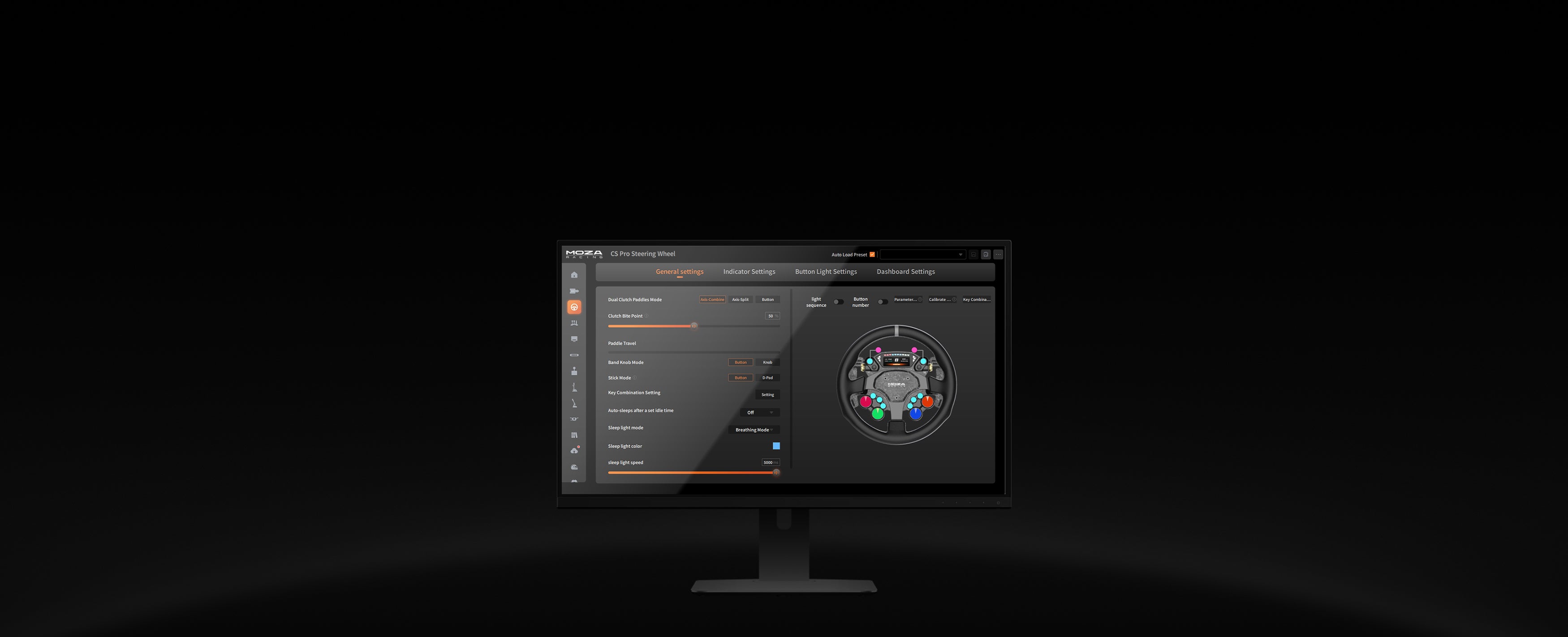 Volante CS Pro de MOZA | Interfaz Personalizable y Iluminación RGB ...