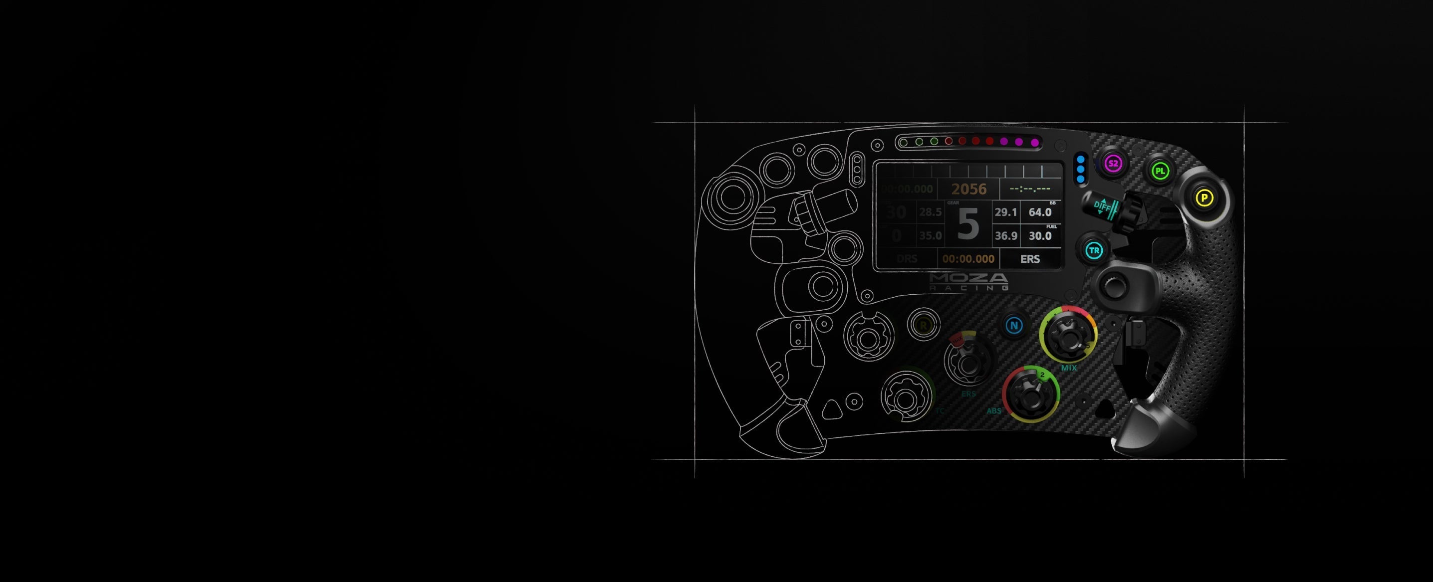 MOZA FSR2 Formula Wheel (EU) | 280mm Formula Racing Wheel – MOZA