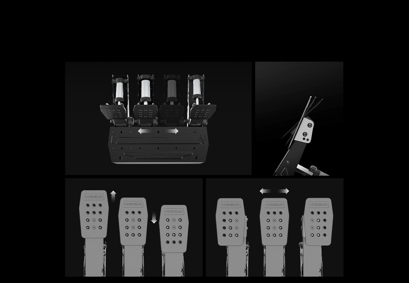 MOZA SRP2 Pedals – Široký rozsah nastavení